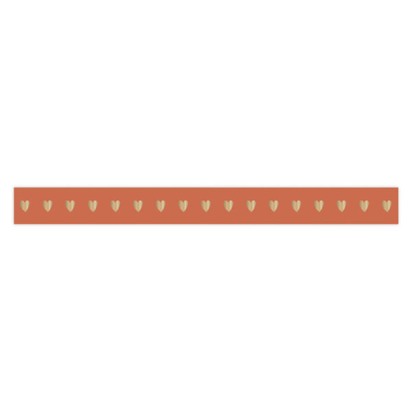 Cadeaulinten - Heart - Gold Faded Red (1 cm) - 180 meter - Afbeelding 2