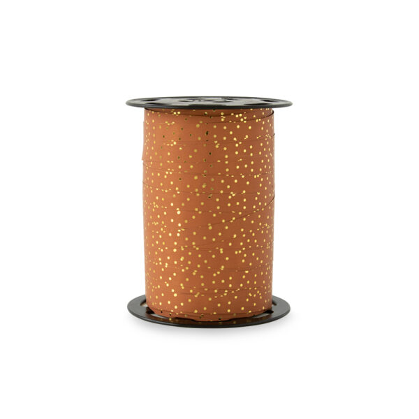Cadeaulinten - Dots - Gold Faded Red (1 cm) - 180 meter