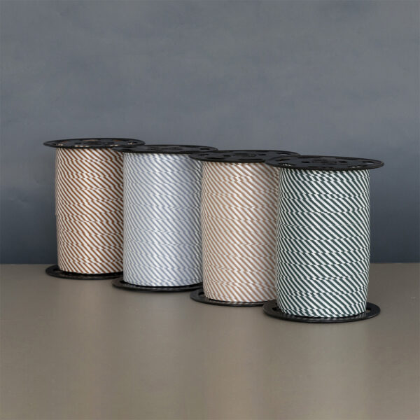 Cadeaulinten - Stripes - Faded Red (1 cm) - 180 meter - Afbeelding 3