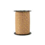 Cadeaulinten - Stars - Gold Warm Pink (1 cm) - 180 meter