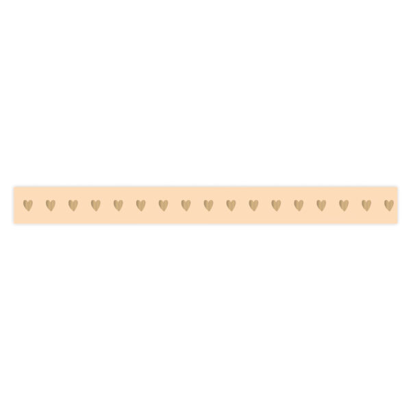 Cadeaulinten - Heart - Pastel Orange (1 cm) - 180 meter - Afbeelding 2