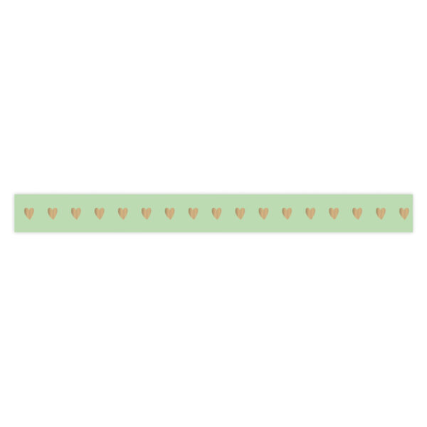 Cadeaulinten - Heart - Mint Green (1 cm) - 180 meter - Afbeelding 2
