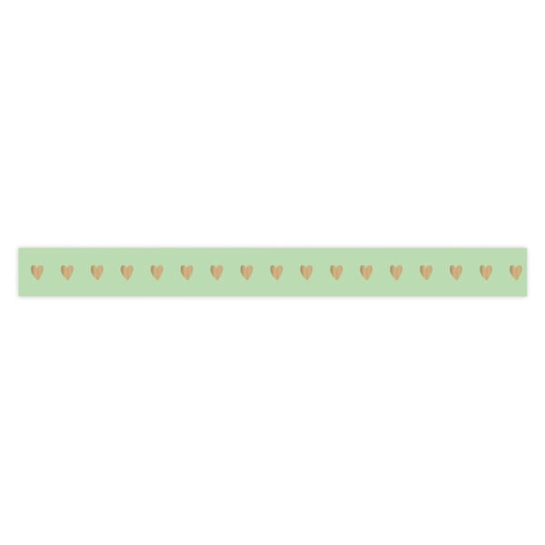 Cadeaulinten - Heart - Mint Green (1 cm) - 180 meter - Afbeelding 2