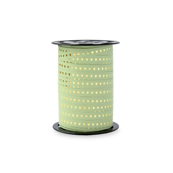 Cadeaulinten - Heart - Mint Green (1 cm) - 180 meter
