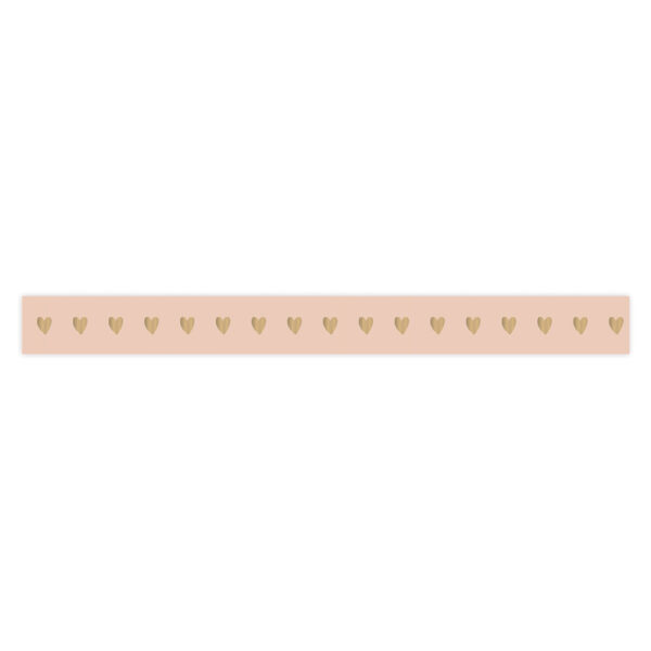 Cadeaulinten - Heart - Pastel Pink (1 cm) - 180 meter - Afbeelding 2