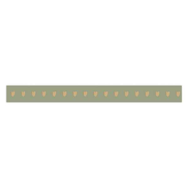 Cadeaulinten - Heart - Old Green (1 cm) - 180 meter - Afbeelding 2