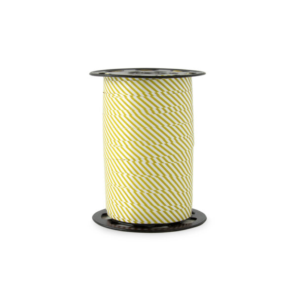 Cadeaulinten - Stripes - Summer Yellow (1 cm) - 180 meter