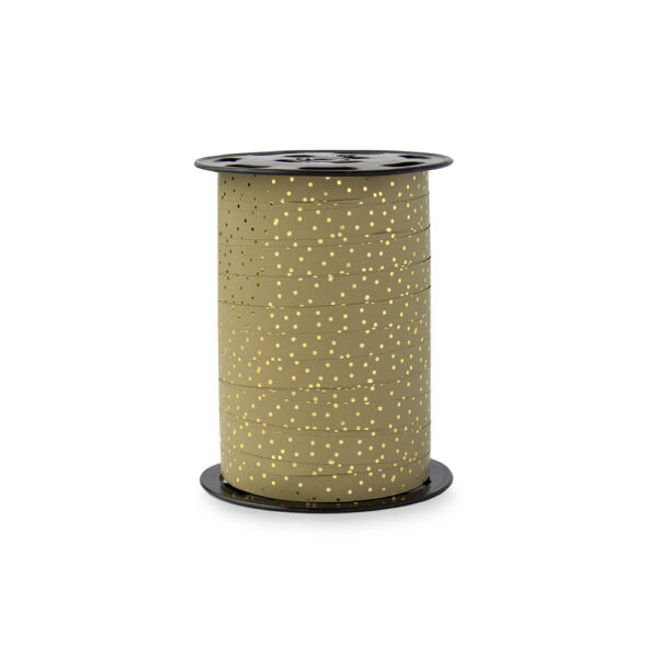Cadeaulinten - Dots - Old Green (1 cm) - 180 meter