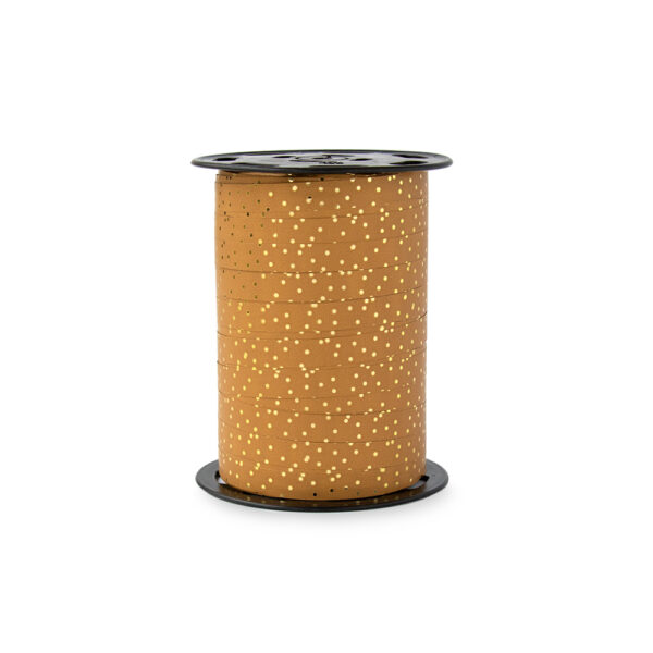Cadeaulinten - Dots - Old Orange (1 cm) - 180 meter