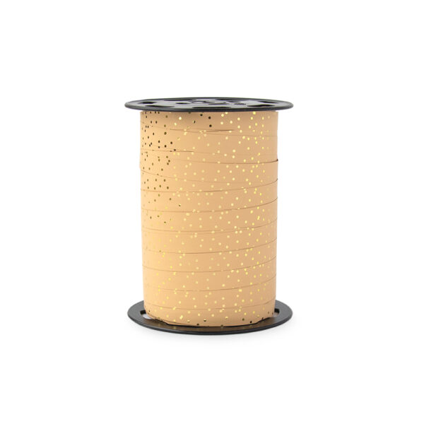Cadeaulinten - Dots - Pastel Orange (1 cm) - 180 meter