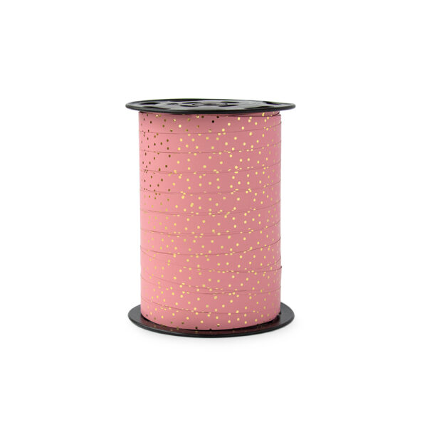 Cadeaulinten - Dots - Rouge Pink (1 cm) - 180 meter