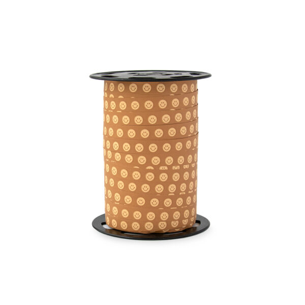 Cadeaulinten - Smileys - Old Orange (1 cm) - 180 meter