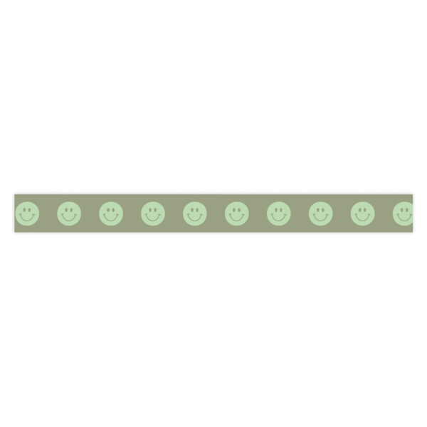 Cadeaulinten - Smileys - Old Green (1 cm) - 180 meter - Afbeelding 2