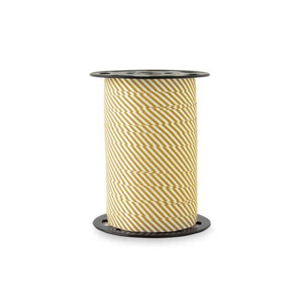 Cadeaulinten - Stripes - Deep Yellow (1 cm) - 180 meter