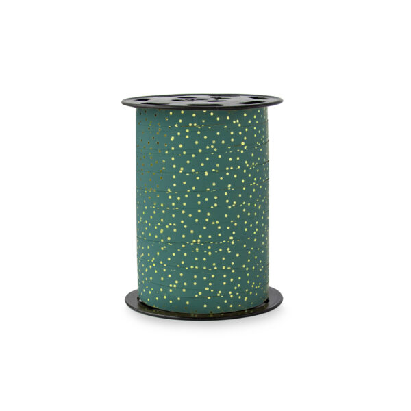Cadeaulinten - Dots - Jade Blue (1 cm) - 180 meter