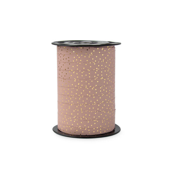 Cadeaulinten - Dots - Faded Pink (1 cm) - 180 meter