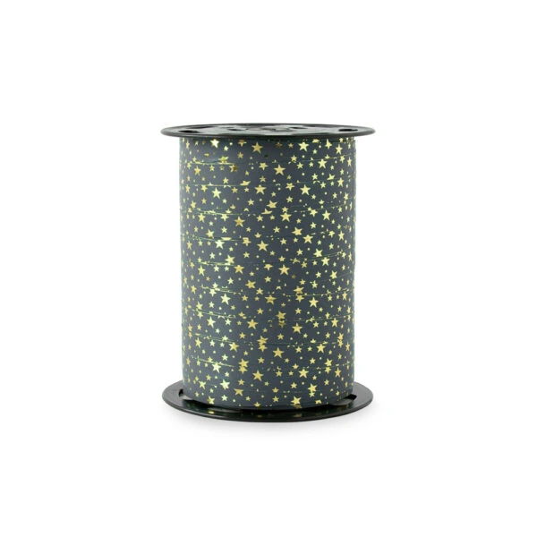 Cadeaulinten - Stars - Night Blue (1 cm) - 180 meter