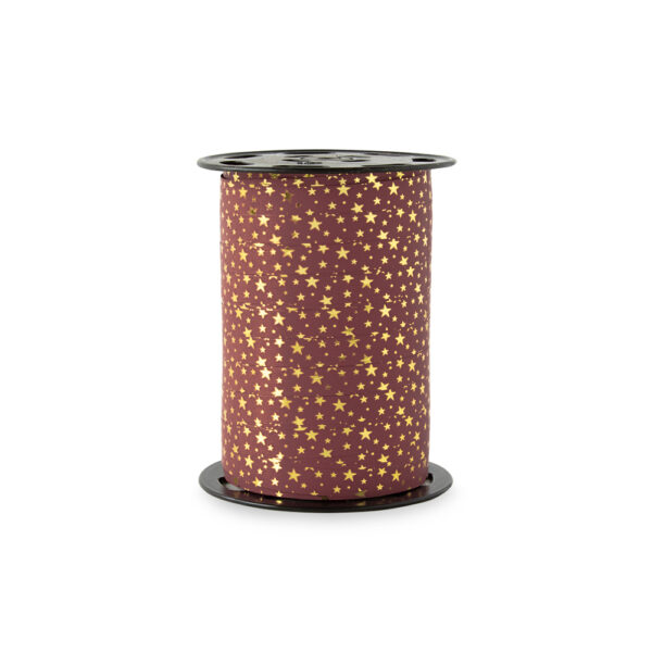 Cadeaulinten - Stars - Beet Red (1 cm) - 180 meter