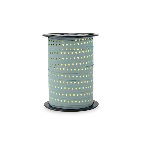 Cadeaulinten - Heart - Lake Green Blue (1 cm) - 180 meter