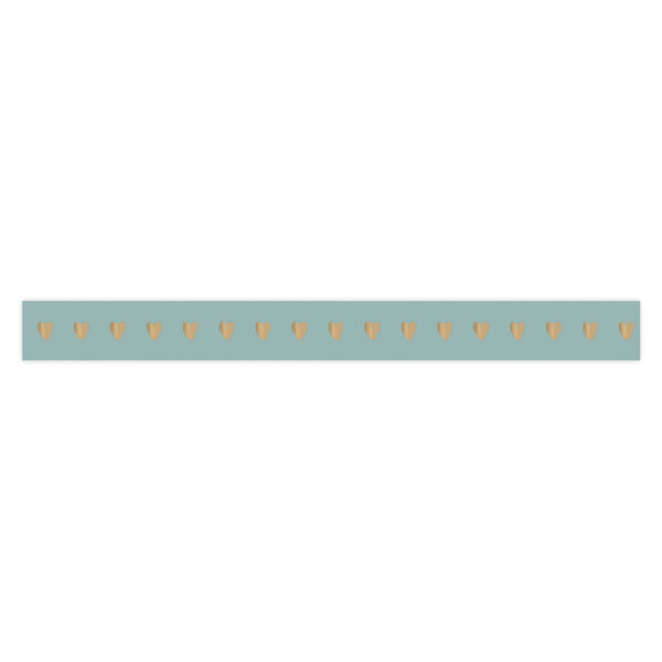 Cadeaulinten - Heart - Lake Green Blue (1 cm) - 180 meter - Afbeelding 2