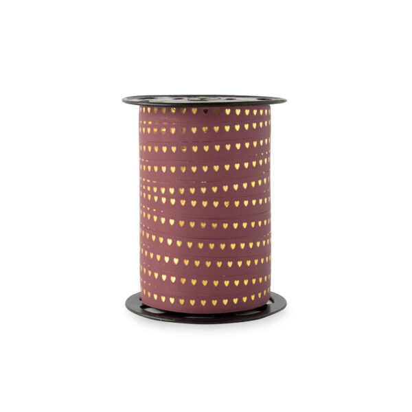 Cadeaulinten - Heart - Beet Red (1 cm) - 180 meter