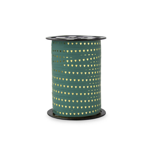 Cadeaulinten - Heart - Jade Blue (1 cm) - 180 meter