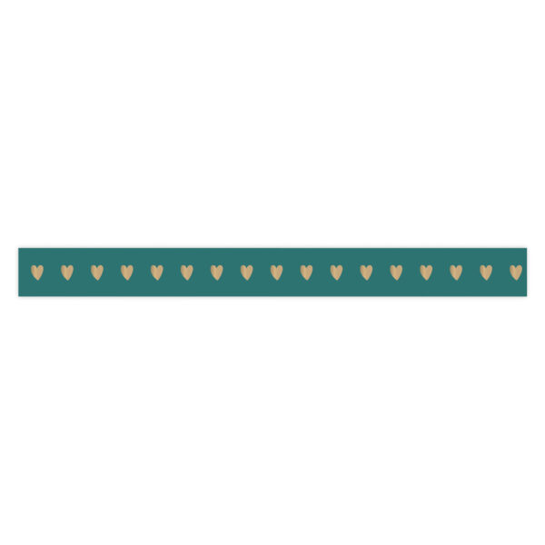 Cadeaulinten - Heart - Jade Blue (1 cm) - 180 meter - Afbeelding 2