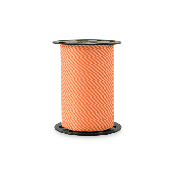 Cadeaulinten - Stripes Duo - Orange (1 cm) - 180 meter