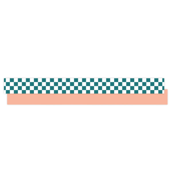 Cadeaulinten - Check - Jade Blue (1 cm) - 180 meter - Afbeelding 2