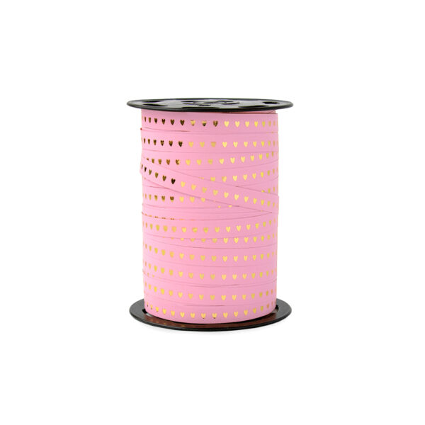Cadeaulinten - Heart - Blush Pink - Pistache (1 cm) - 180 meter