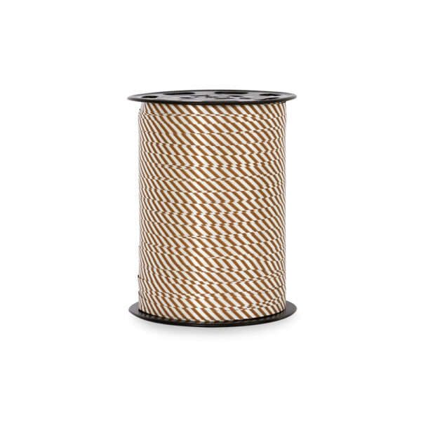 Cadeaulinten Small - Stripes - Cognac (0,5 cm) - 500 meter