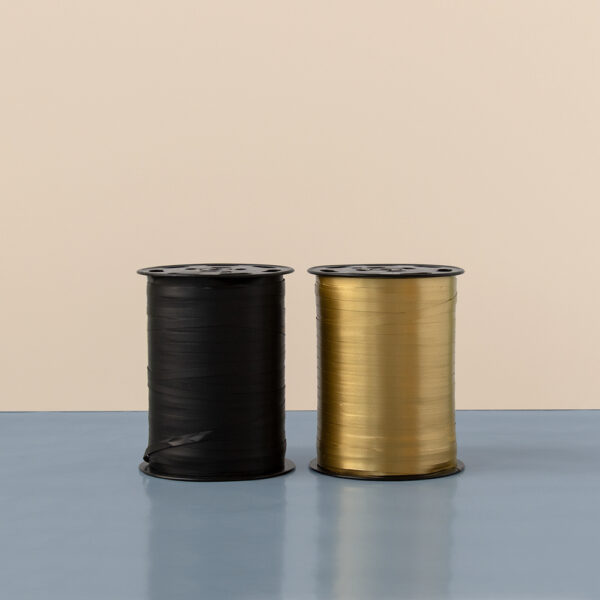 Cadeaulinten Small - Uni - Black (0,5 cm) - 500 meter - Afbeelding 3