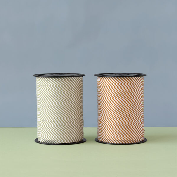 Cadeaulinten Small - Stripes - Old Orange (0,5 cm) - 500 meter - Afbeelding 3