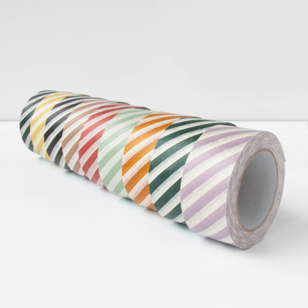 Paper Tape - Stripes - Petrol (5 cm) - 50 meter - Afbeelding 3