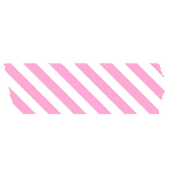 Paper Tape - Stripes - Candy Pink (5 cm) - 50 meter - Afbeelding 2