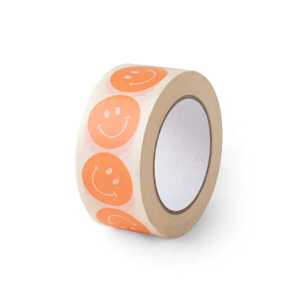 Paper Tape - Smiley - Salmon (5 cm) - 50 meter