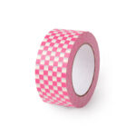 Paper Tape - Check - Flamingo Pink (5 cm) - 50 meter
