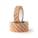 Paper Tape Small - Stripes - Old Orange (2,5 cm) - 50 meter - 3 rollen
