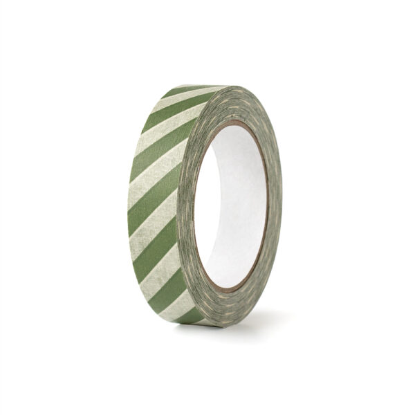 Paper Tape Small - Stripes - Forest Green (2,5 cm) - 50 meter - 3 rollen - Afbeelding 3