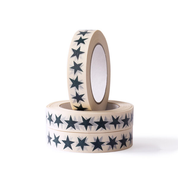 Paper Tape Small - Stars - Blue (2,5 cm) - 50 meter - 3 rollen