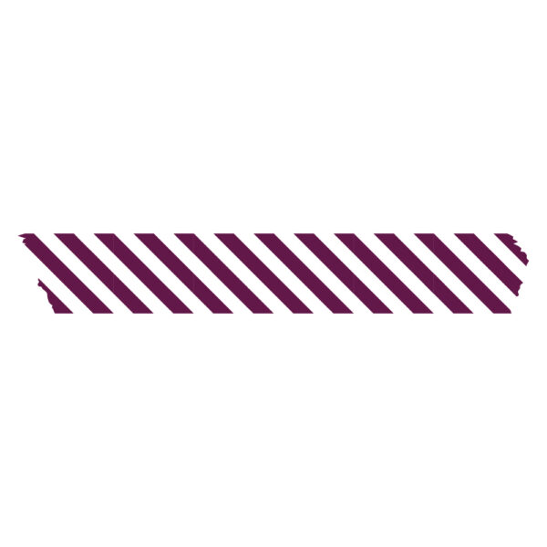 Paper Tape Small - Stripes - Beet Red (2,5 cm) - 50 meter - 3 rollen - Afbeelding 2