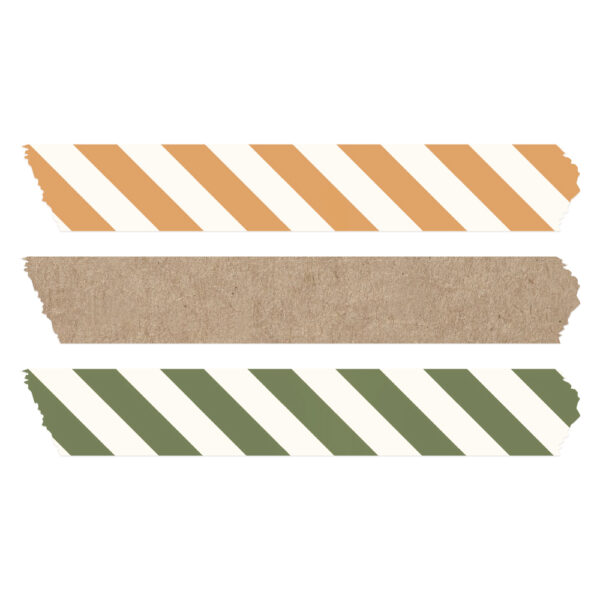 Paper Tape Small - Mix Faded (2,5 cm) - 50 meter - 3 rollen - Afbeelding 2