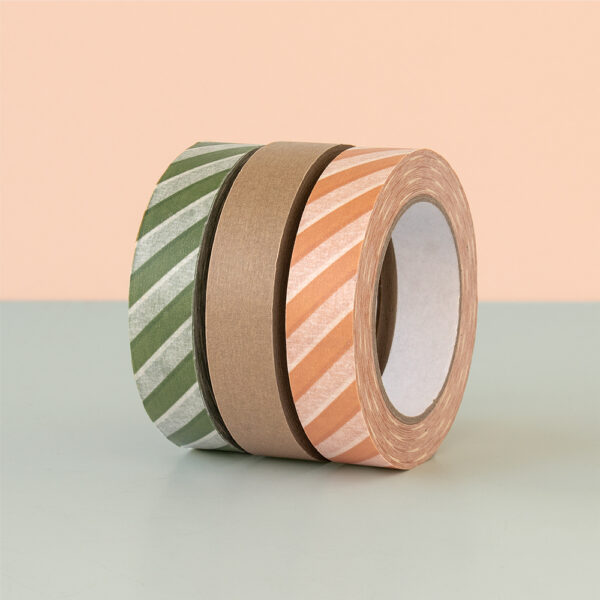 Paper Tape Small - Mix Faded (2,5 cm) - 50 meter - 3 rollen - Afbeelding 3