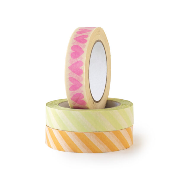 Paper Tape Small - Mix Bright (2,5 cm) - 50 meter - 3 rollen
