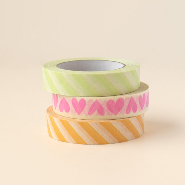 Paper Tape Small - Mix Bright (2,5 cm) - 50 meter - 3 rollen - Afbeelding 3