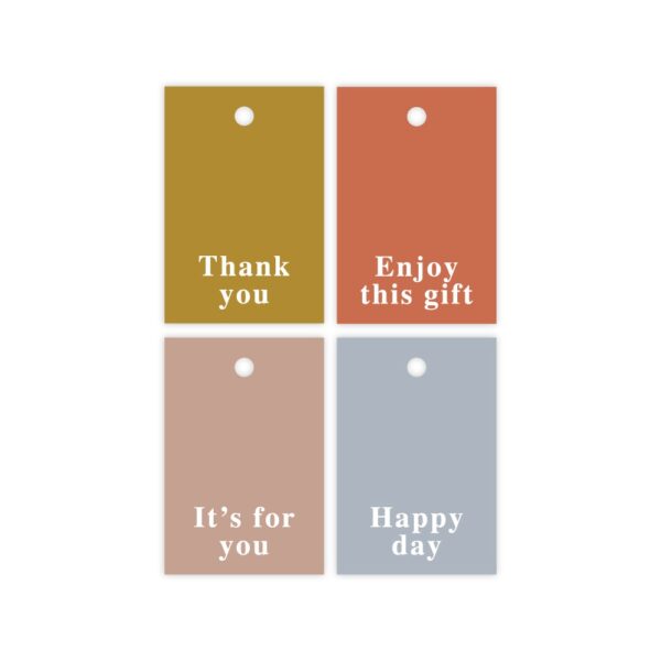 Cadeaulabels Multi - Mini Text - Bright - 100 stuks