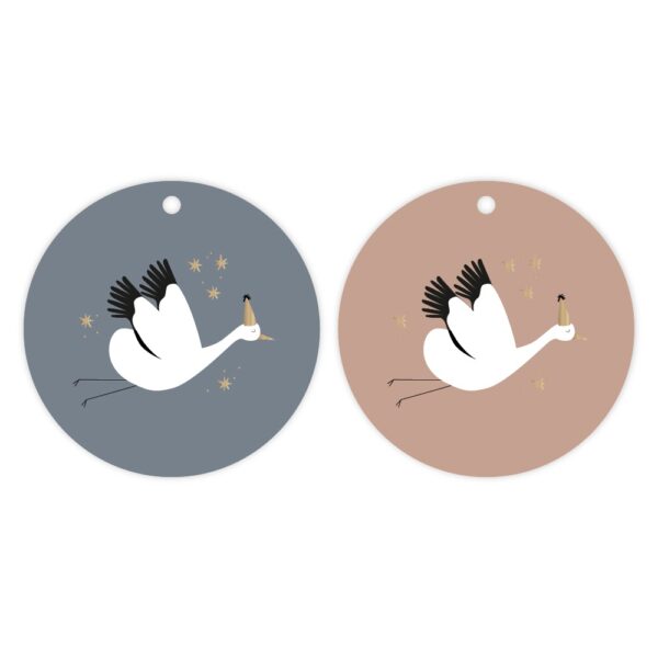 Cadeaulabels Duo - Baby Bird Gold - 50 stuks
