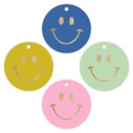 Cadeaulabels Multi - Smiley (Ø 6,5 cm) - 100 stuks