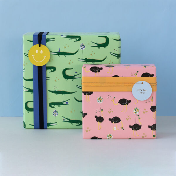 Cadeaulabels Multi - Smiley (Ø 6,5 cm) - 100 stuks - Afbeelding 3