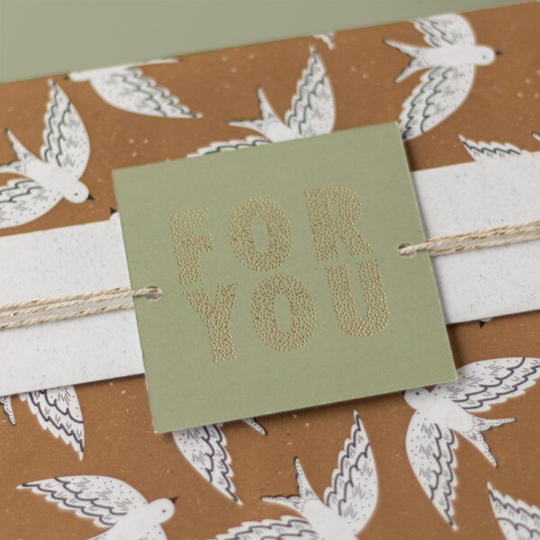 Cadeaulabels Duo - For You Beige / Old Green - 50 stuks - Afbeelding 2